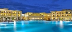 Swiss Inn Resort Hurghada Night lights view with blue sky