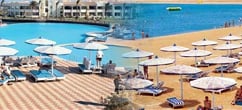 Golden beach of Dana Beach Resort Hurghada