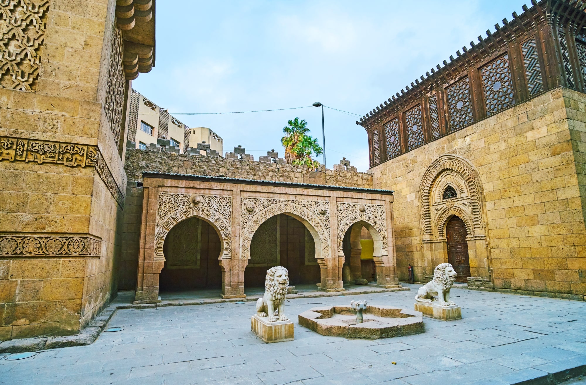 The fountain at the Manial Palace mosque, Cairo, Egypt
