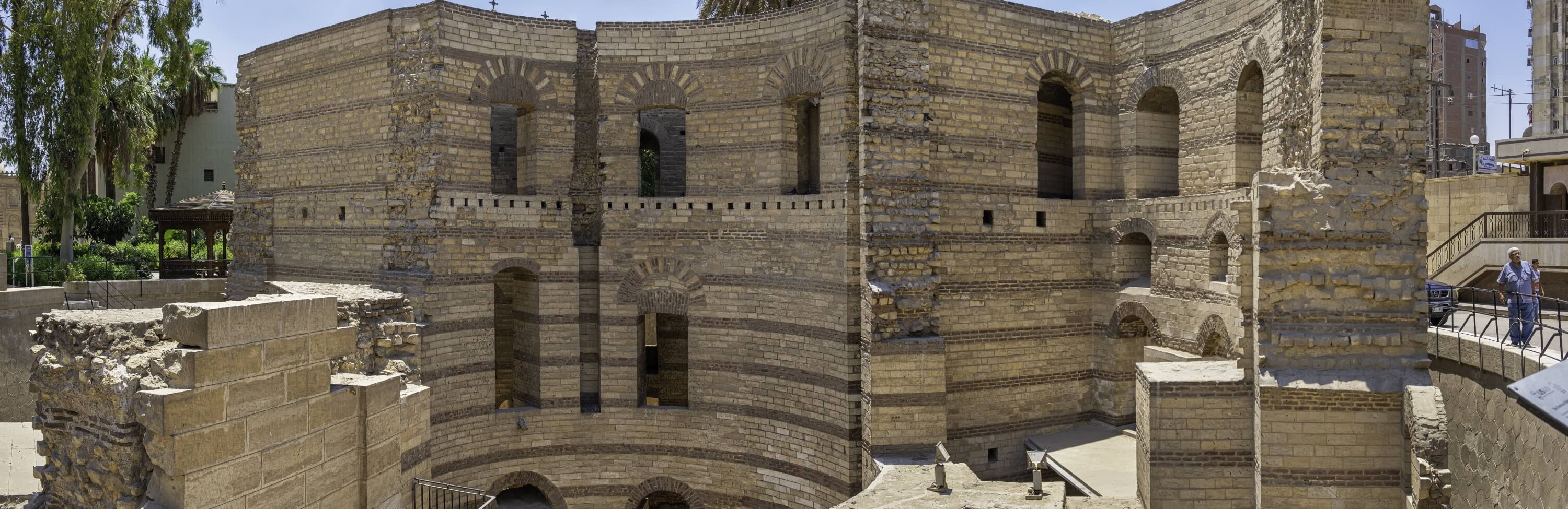 Panoramic view of Babylon Fortress in Cairo, Egypt