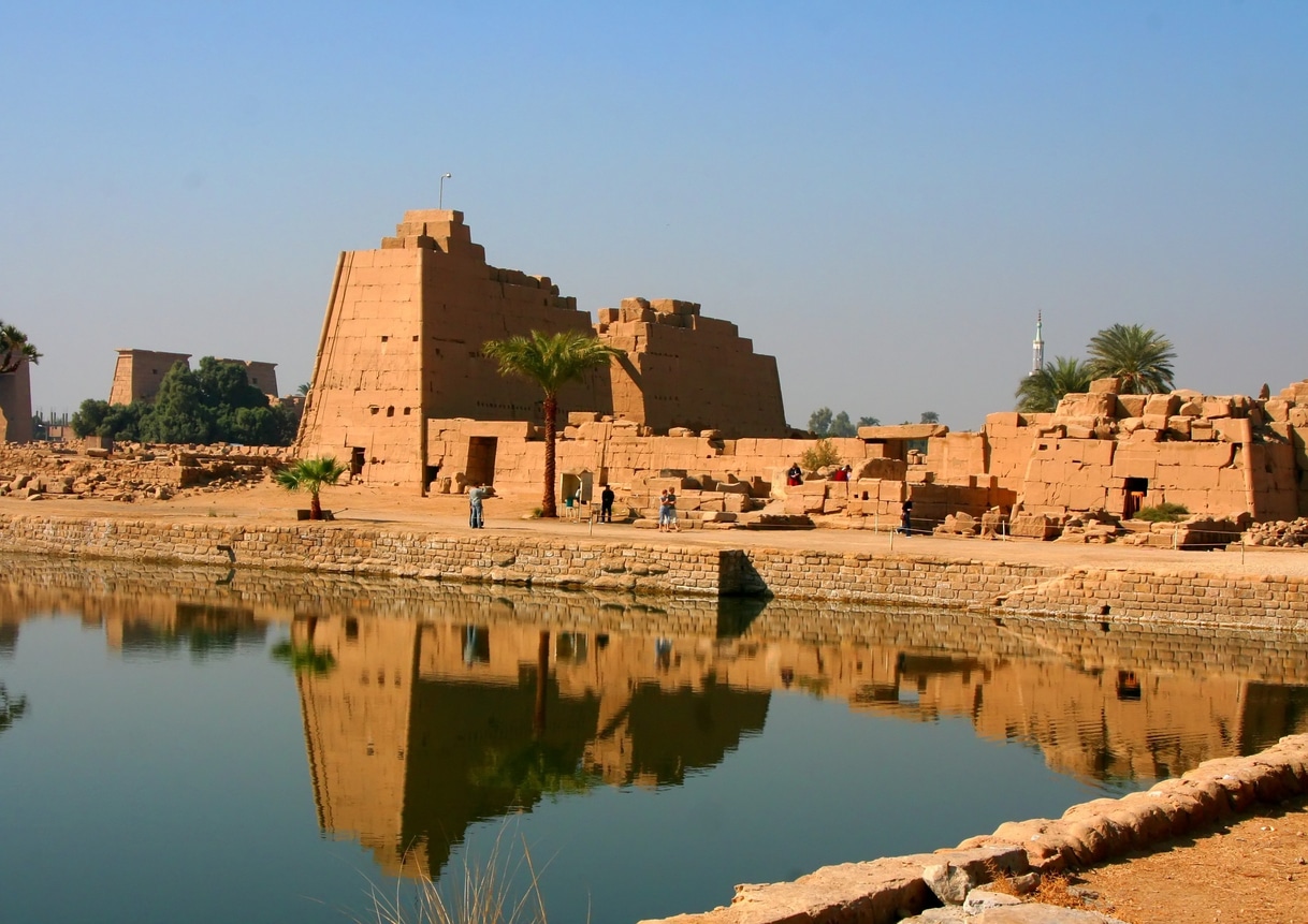 Ancient stone ruins mirror Luxors tranquility, a top thing to see.