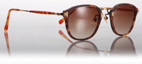 Tortoiseshell sunglasses, perfect for your cruise to Egypt, reflecting on a white surface.