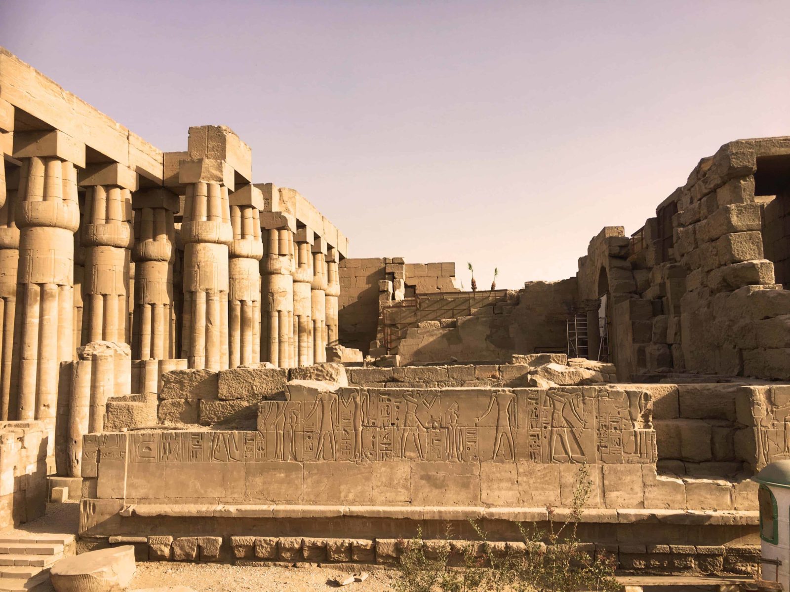 Ancient stone temple with columns and hieroglyphics, a must-see on a Nile cruise.