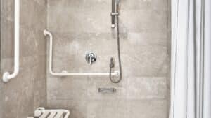 Marriott Mena House offers an accessible shower with grab bars and a handheld showerhead.