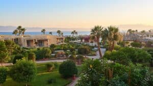 Sheraton Soma Bay: A seaside resort with lush gardens and sunset mountain views.